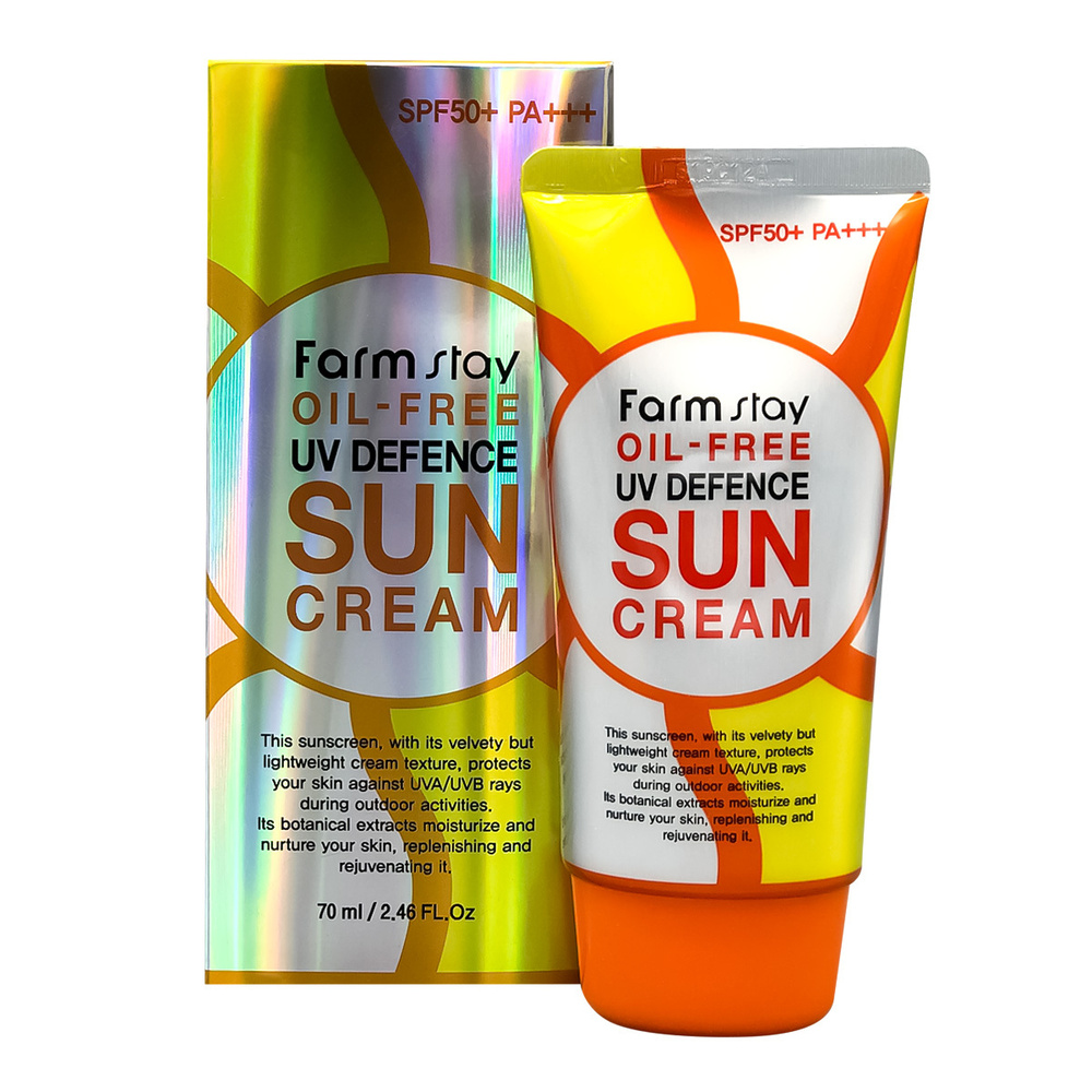 FarmStay Солнцезащитный крем для лица без масел Oil-free UV Defence Sun ...