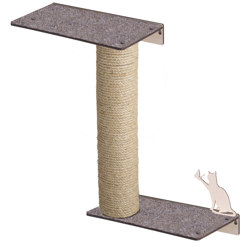 Настенный игровой комплекс для кошек Хвостович №120, цвет: бежевый ...