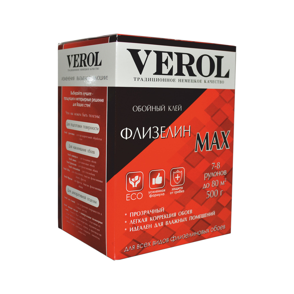Клей для обоев VEROL Флизелин MAX, 500 г. - купить по доступной цене в ...