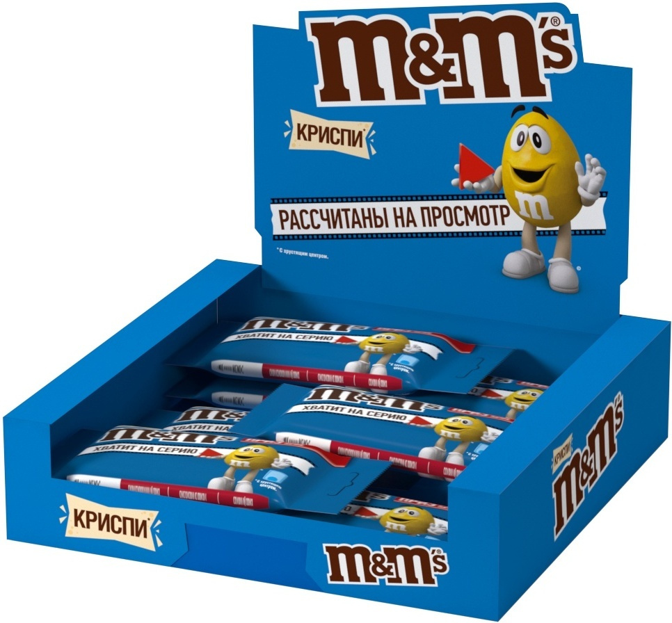 Драже M&M's Криспи с хрустящим центром, 32 шт по 36 г #1