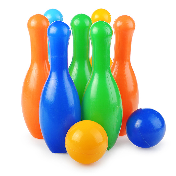 Набор для подвижных игр Детский Боулинг 7 кегли + 2 шар ПИ000049 Фабрика детской игрушки - купить с доставкой по выгодным ценам в интернет-магазине OZON (179262547)
