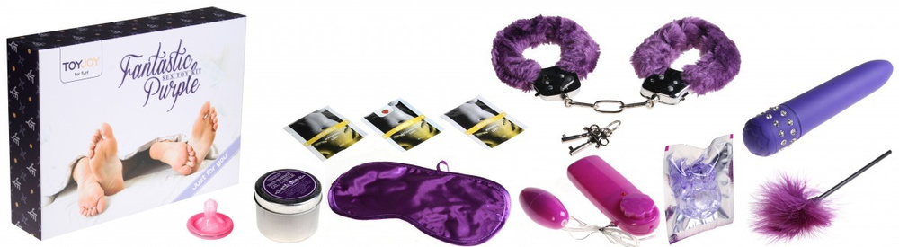 Любовный набор Mega Purple Sex Toy Kit (только доставка) - купить в Strapon