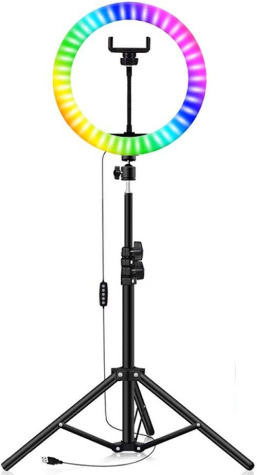 Светодиодная лампа штатив. Кольцевая лампа RGB led mj33. Кольцевая лампа mj33 (RGB). Кольцевая лампа RGB 33 см. Кольцевая RGB лампа mj33 33 см.