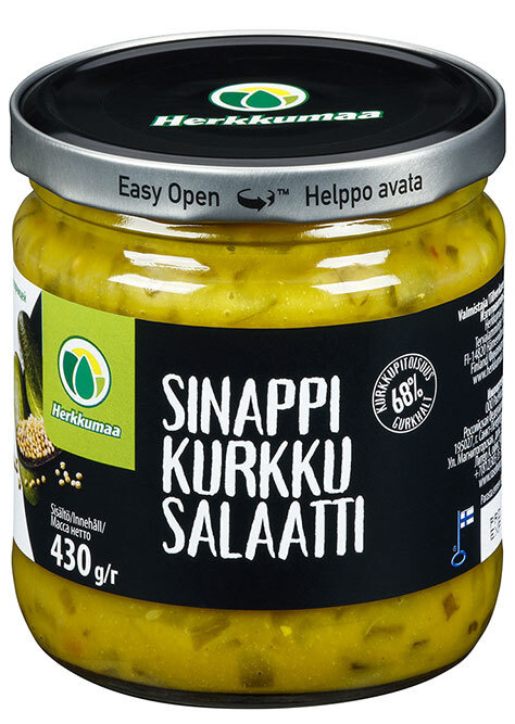 Овощные консервы Herkkumaa Салат из огурцов с горчицей, 430 г #1