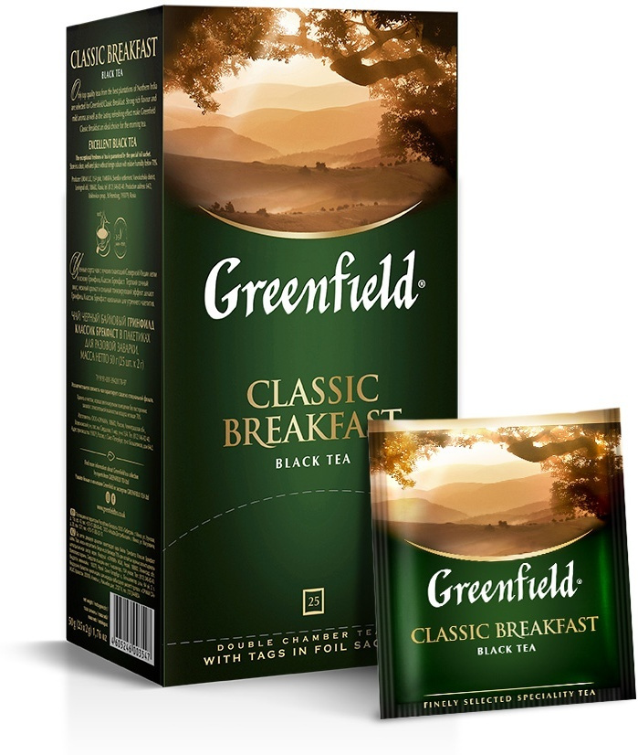 Чай в пакетиках черный Greenfield Classic Breakfast, 25 шт - купить с ...