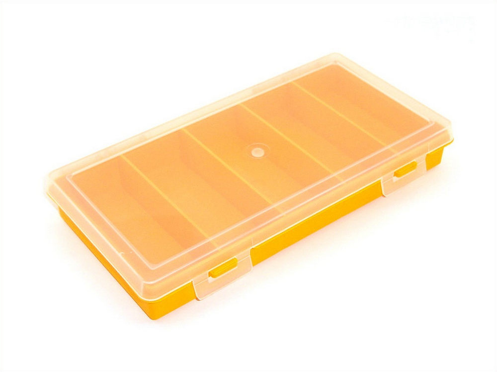 Коробка для приманок PlBOX 2405 (5 ячеек) 240 х 130 х 35 мм, цв. Жёлтый  #1