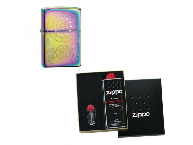 Зажигалка ZIPPO Dream Catcher Multi Color 49023 в подарочной упаковке + топливо и кремни  #1