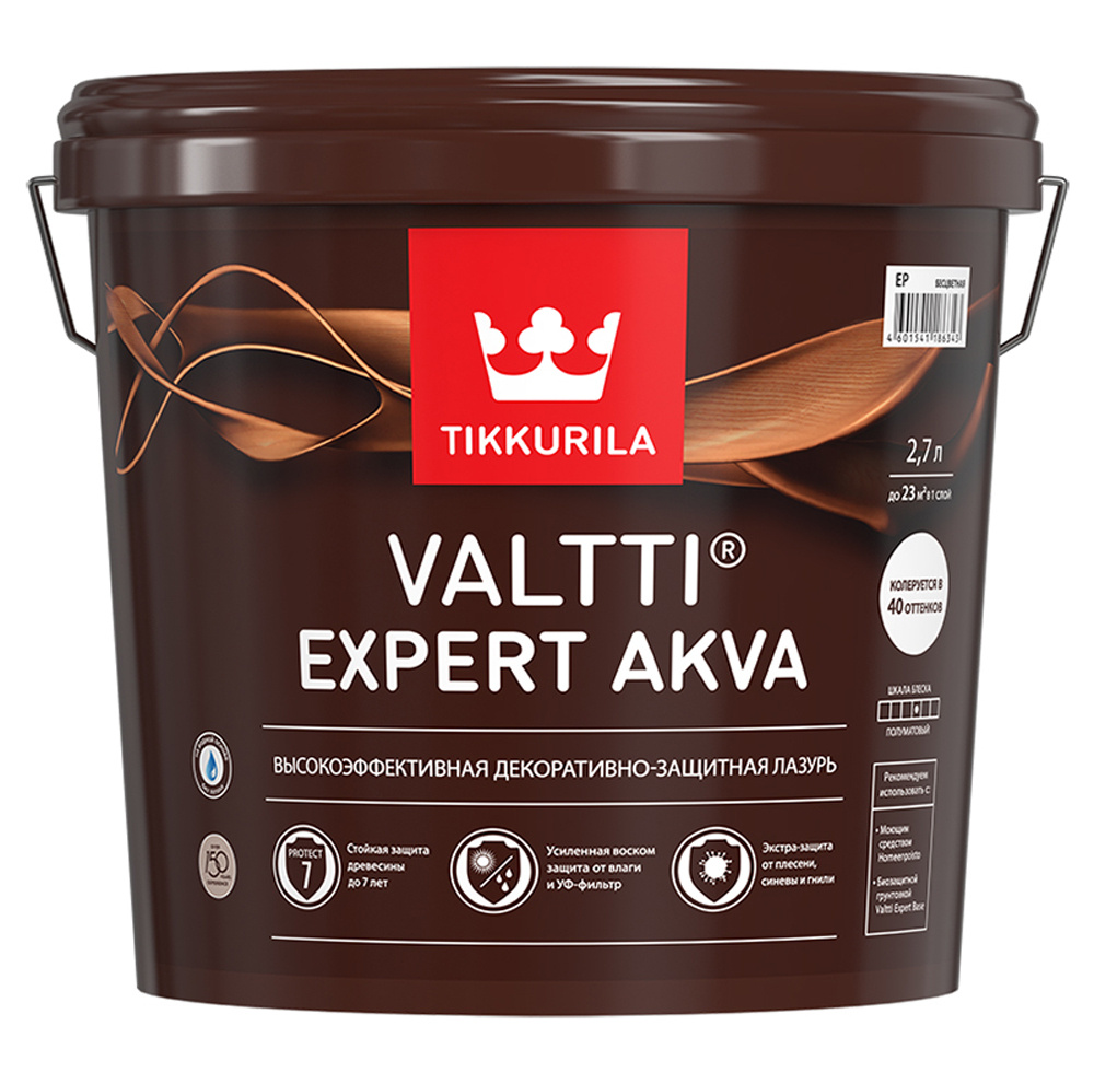 Tikkurila Valtti Expert Akva / Тикурила Валтти Эксперт Аква Дуб Беленый 2,7  Л Антисептик Для Дерева 