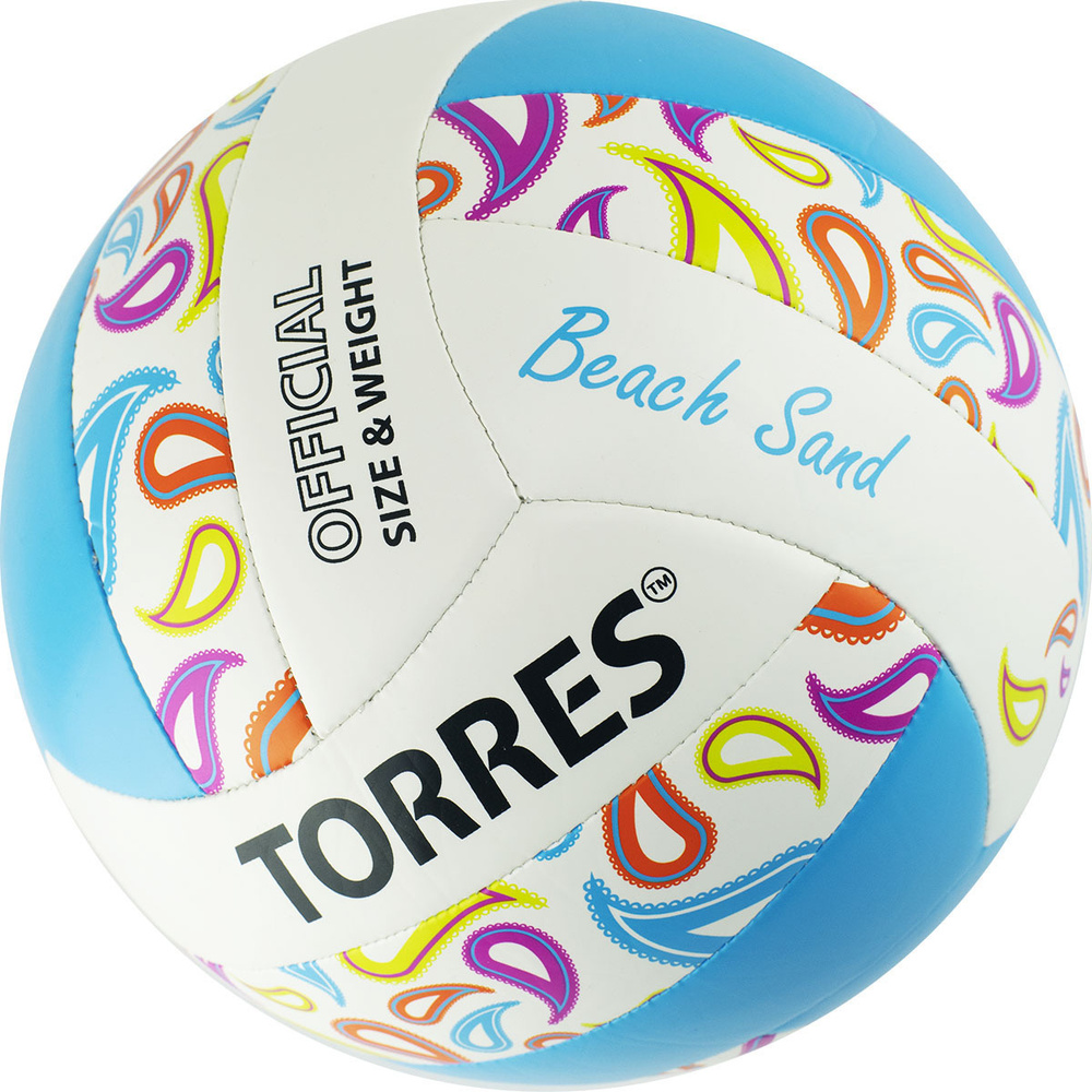 Мяч волейбольный TORRES Beach Sand Blue V32095B, пляжный, 5 размер ...