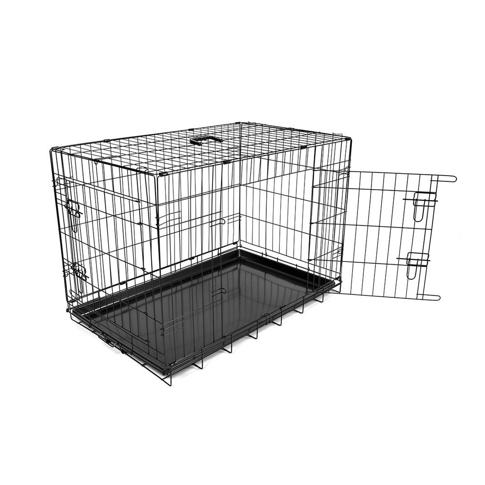 Клетка для собак двухдверная DUVO+ "Pet Kennel X-LARGE", чёрная, 107х71х77см (Бельгия)  #1