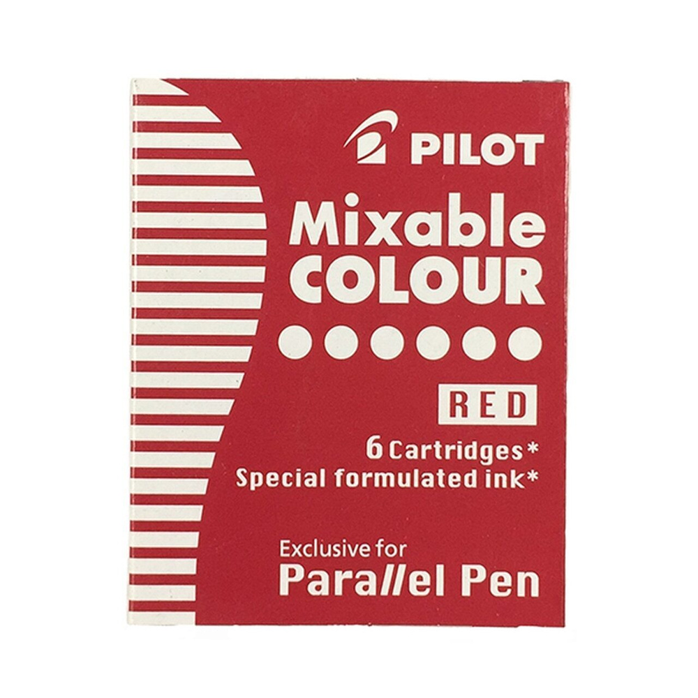 Чернильный картридж Pilot Parallel Pen красный (6 штук в упаковке) IC-P3-S6 (R)  #1