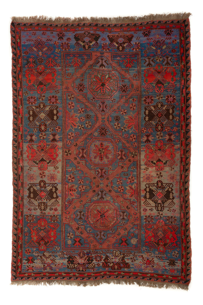 Orazbai Collection Ковер 0 мм винтажный бронза, голубой #1