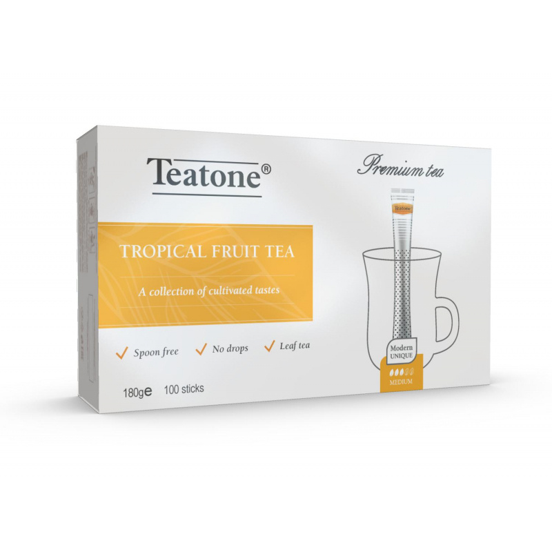 Teatone Чай в стиках черный С ароматом тропических фруктов, 100 шт  #1