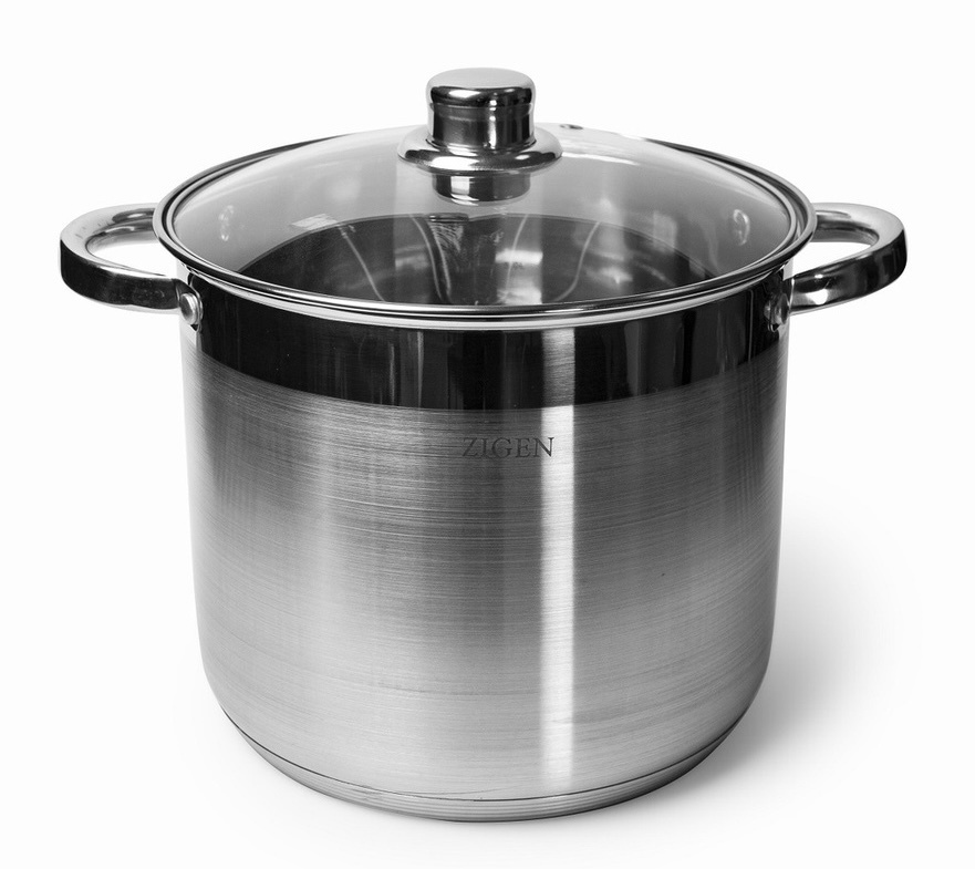 Набор кастрюль, Металл, Хромированная сталь, 8 л, 9 л - купить по ...