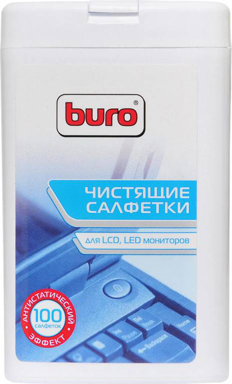 Салфетки Buro для экранов ЖК мониторов, 100 шт, BU-TFT - купить с ...