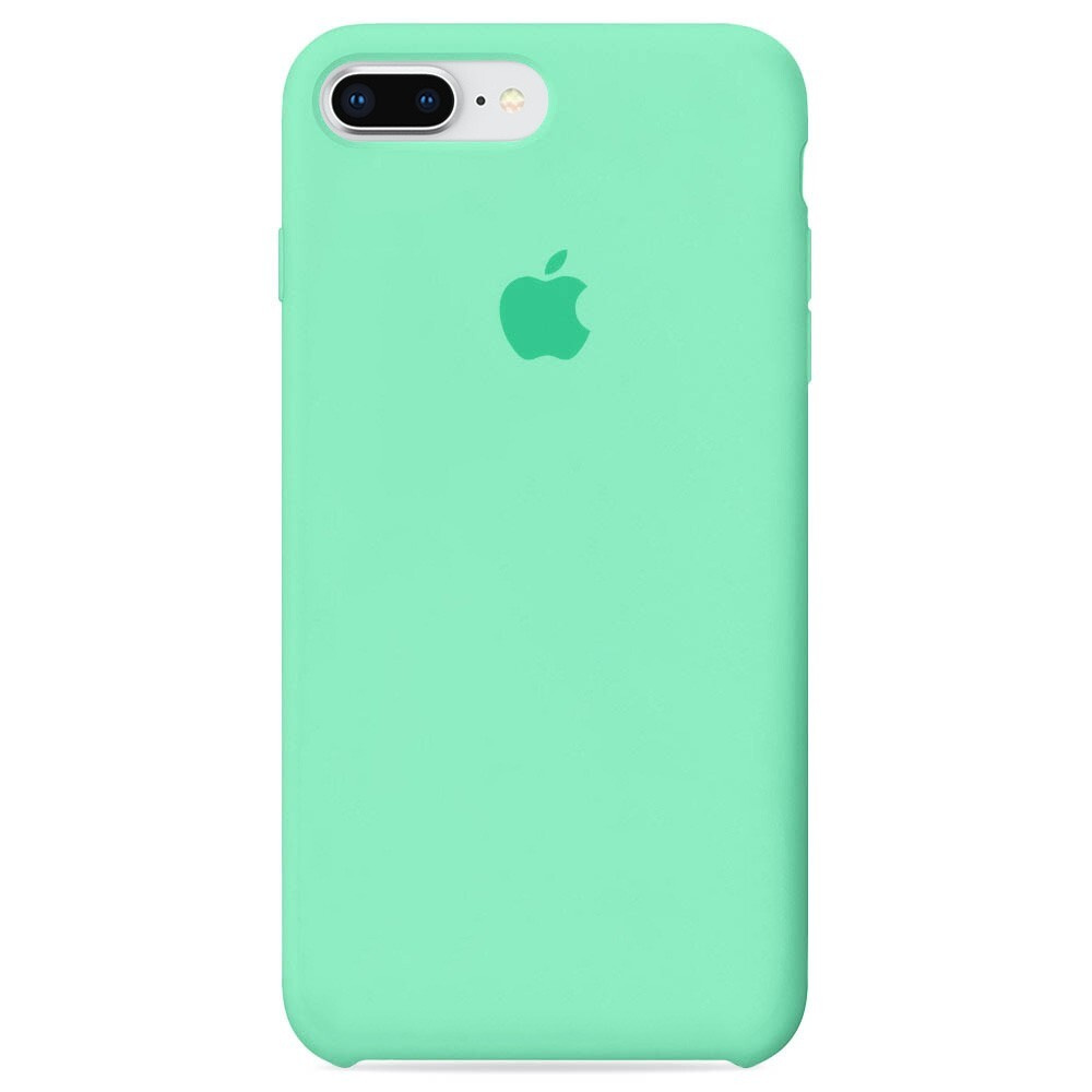 Силиконовый чехол для смартфона Silicone Case на iPhone 8 Plus / Айфон 8  Плюс с логотипом, мятный - купить с доставкой по выгодным ценам в  интернет-магазине OZON (342476408)