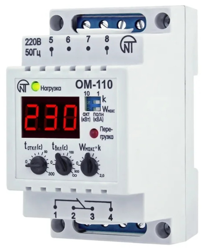 Реле ограничения мощности ОМ-110-01 Новатек-Электро - купить по ...