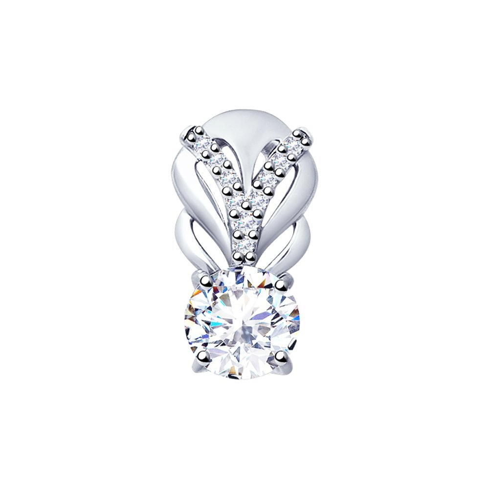 Diamant, Подвеска (кулон) из серебра с фианитами, 94-130-01220-1, декоративные, 925 проба #1
