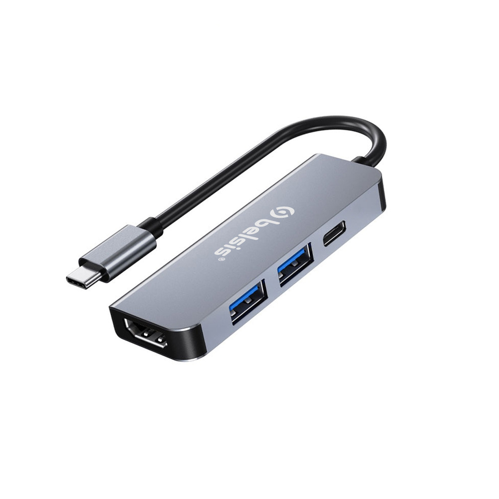 Type C Hub,концентратор USB C 4 в 1/Belsis/USB 3.1 Type C (m) HDMI (f