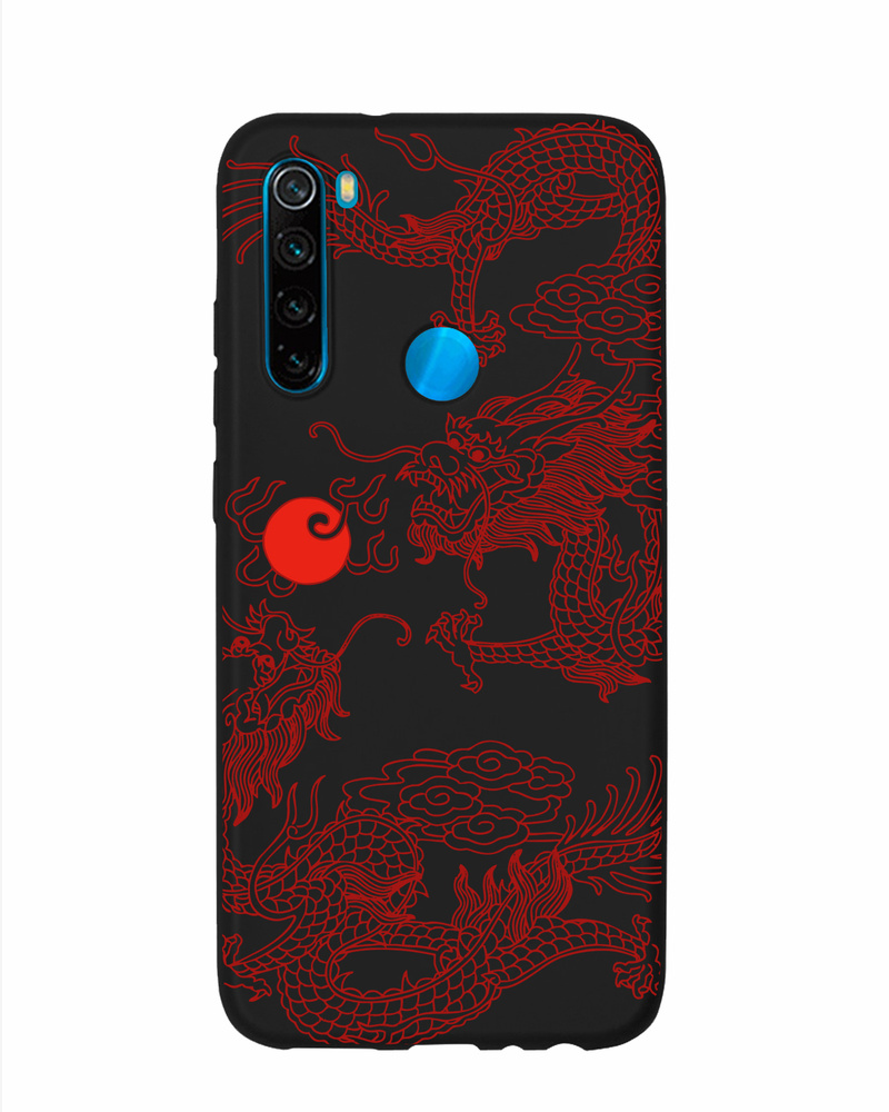 Силиконовый чехол Mcover для Redmi Note 8 (Редми Нот 8), Японский дракон  янь, аниме - купить с доставкой по выгодным ценам в интернет-магазине OZON  (361393361)