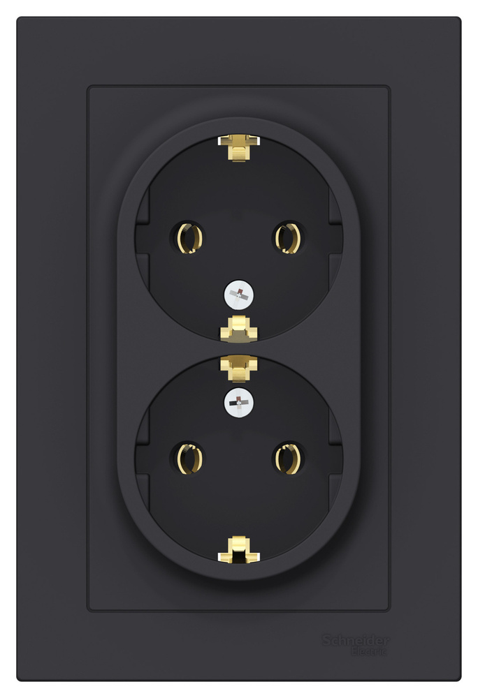Розетка Schneider Electric AtlasDesign Карбон с заземлением, 16А ...