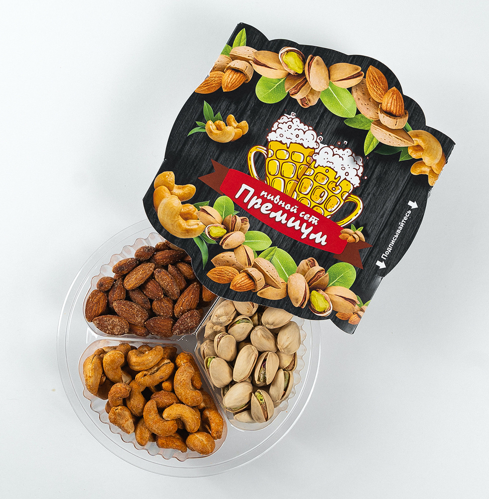 Пивной сет премиум "Твойснек" / фисташки / кешью / миндаль / закуски к ...