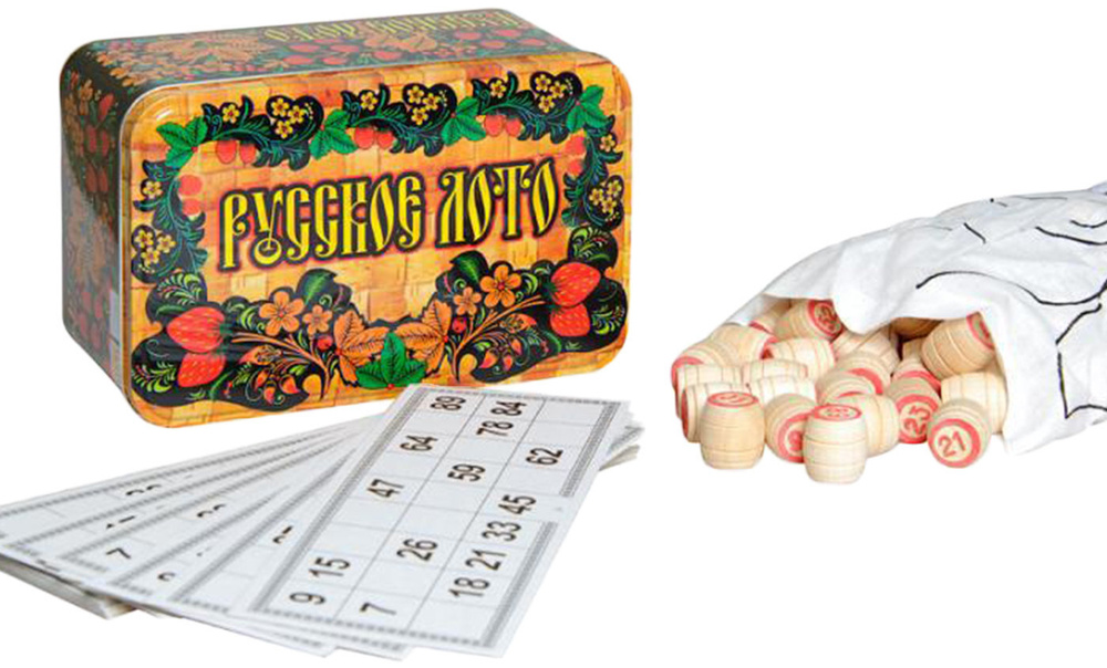 Набор для Русского Лото Отечественные Мотивы в Металлической Коробке ...