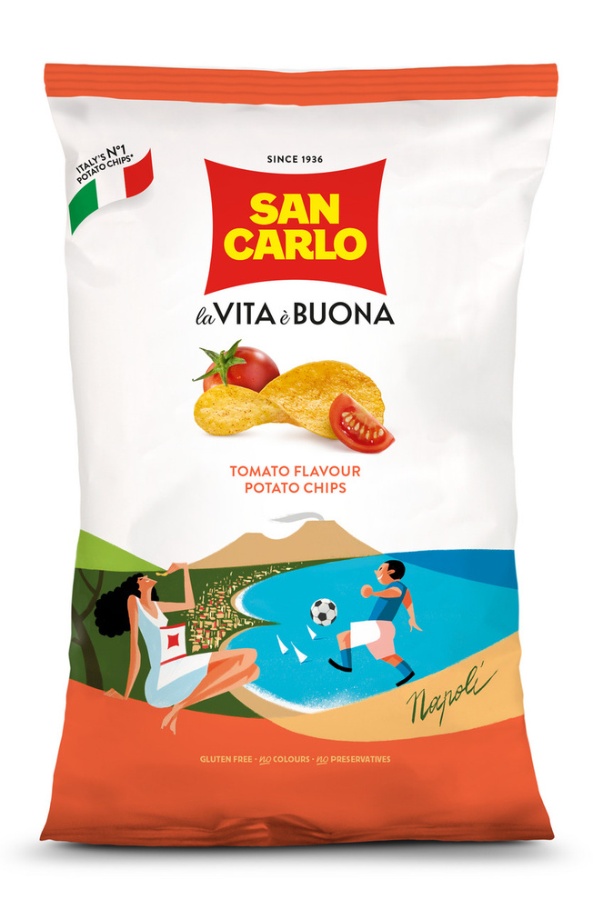 Чипсы San Carlo Piu Gusto со вкусом томата, 150 г - купить с доставкой ...
