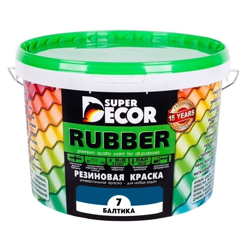 Резиновая краска Super Decor Rubber №07 Балтика 12 кг #1