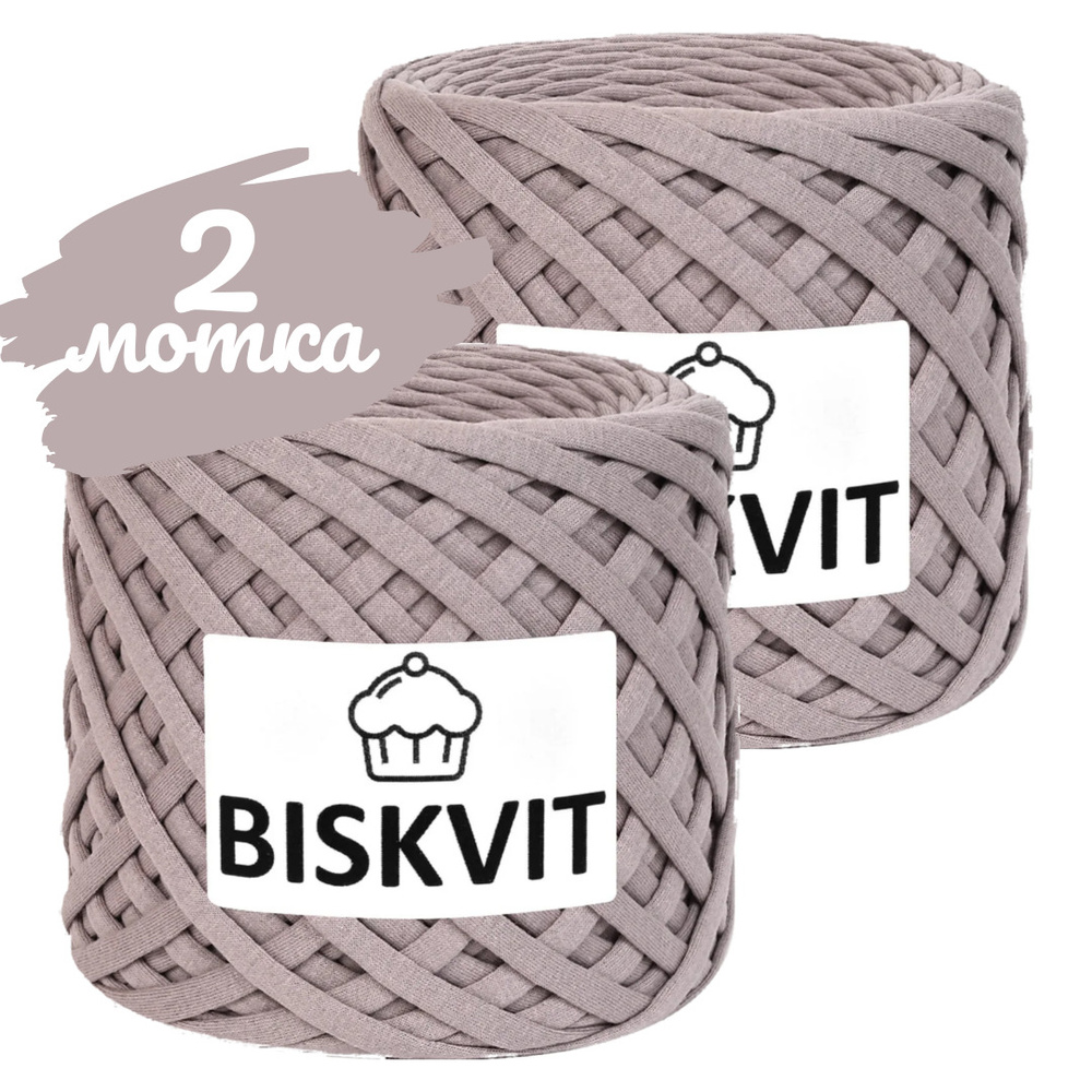 Трикотажная пряжа Biskvit пудра, 100м., лицевая,2шт. (бисквит)  #1