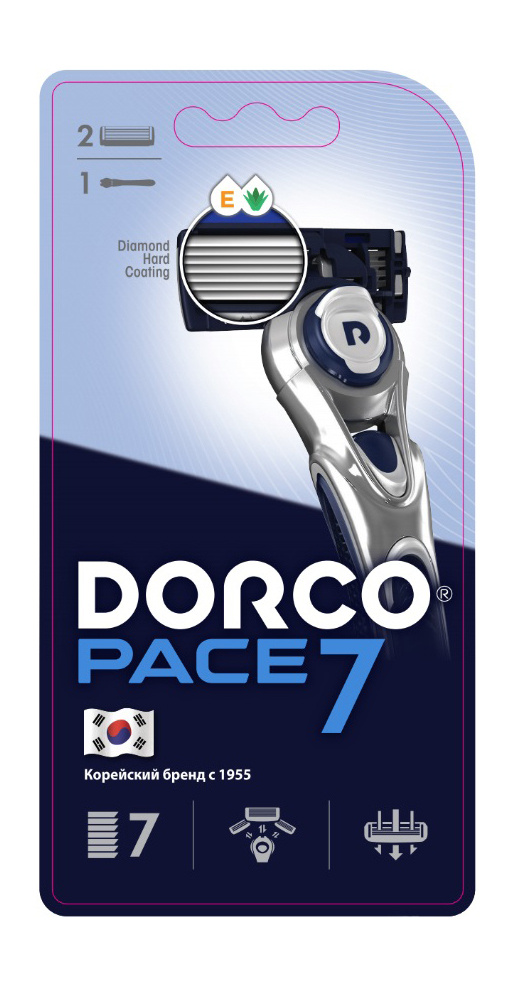 Станок для бритья c двумя сменными кассетами Dorco Pace 7 - купить с ...