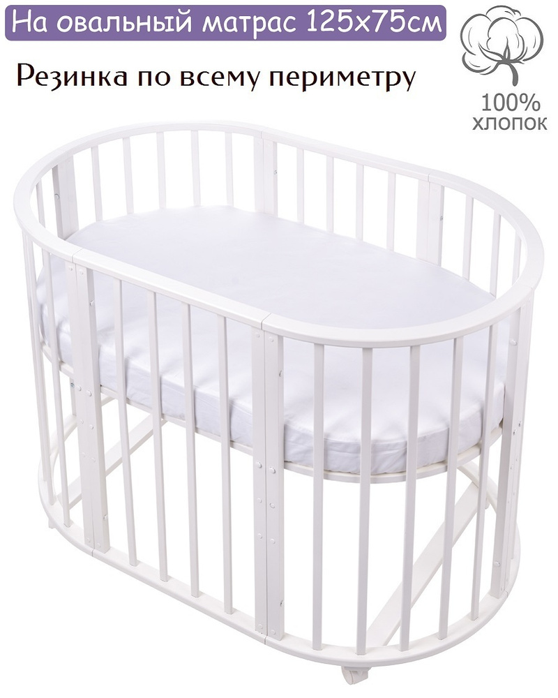 Lemony kids Простыня на резинке, Поплин, 75x125 см #1