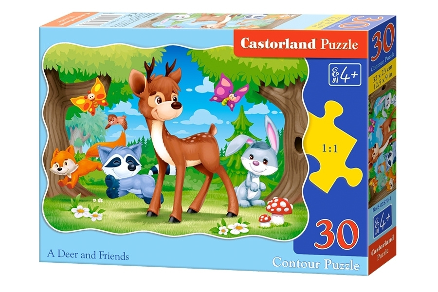 Пазл Castorland 30 деталей, элементов: Олененок с друзьями #1