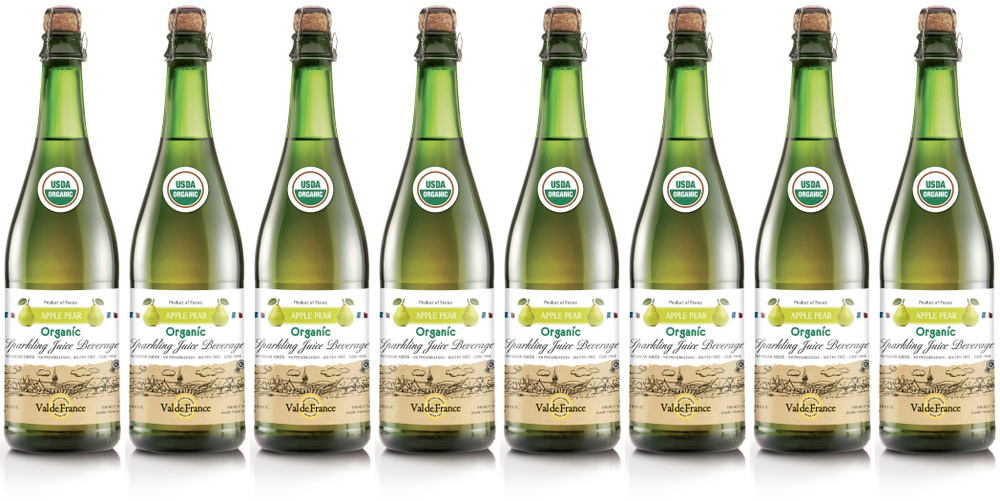Игристый сидр, лимонад, аналог безалкогольного шампанского Val De France "Груша" по 0,75 л, 12 шт.  #1