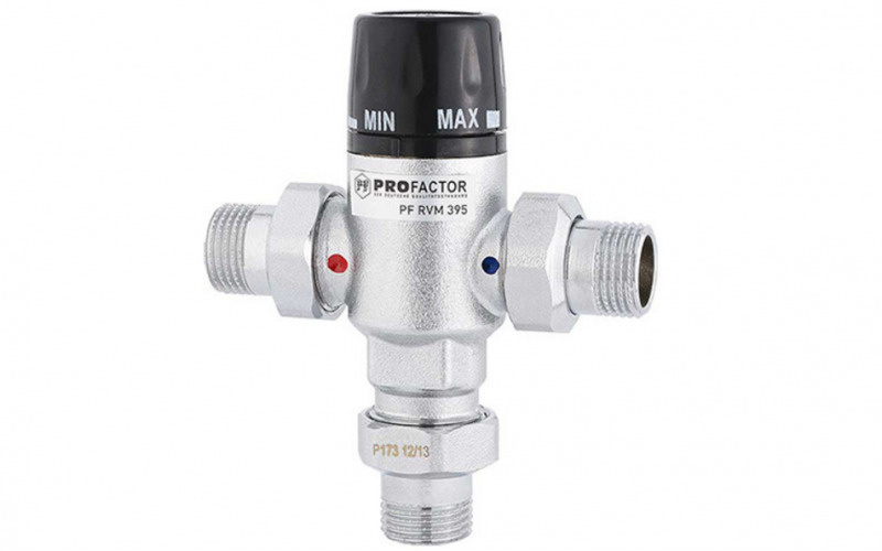 Клапан смесительный термостатический ProFactor PF RVM 395.15, от 25 С до 55 С, внешняя резьба 1/2  #1