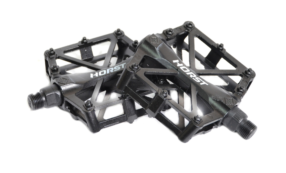 Педали для велосипеда алюминиевые H32 широкие литые с шипами 92*95*15мм ...