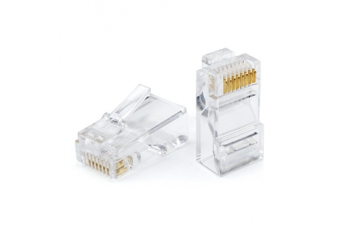 Разъем для компьютерных сетей RJ45 (коннектор), категория 5e (комплект ...