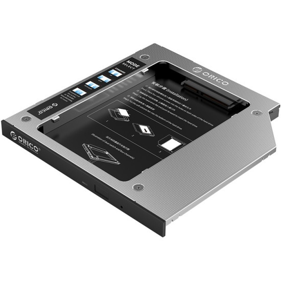 Адаптер Grand-X для подключения HDD 2.5″ в отсек привода ноутбука SATA/SATA3 12.7мм (HDC-25N)