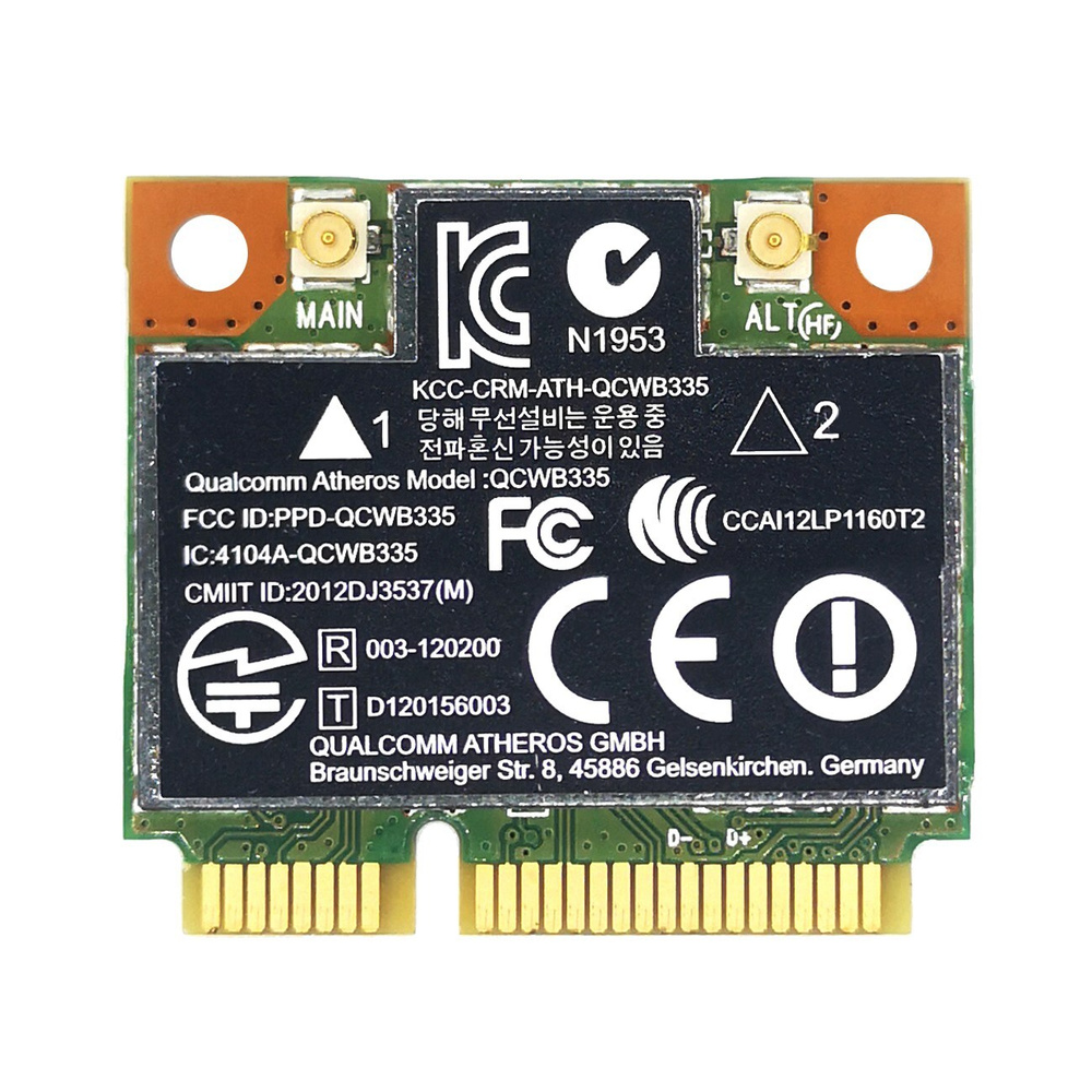 Карта Wi-Fi AR9565 QCWB335 Mini PCIE Bluetooth 4.0 150 Мбит/с 2.4G для системы XP Win7 Win8 Linux  #1