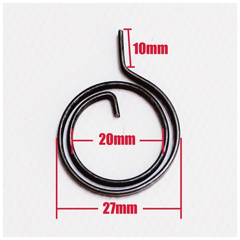 Возвратные пружины для дверных ручек два оборота плоские 10 шт в комплекте.  #1