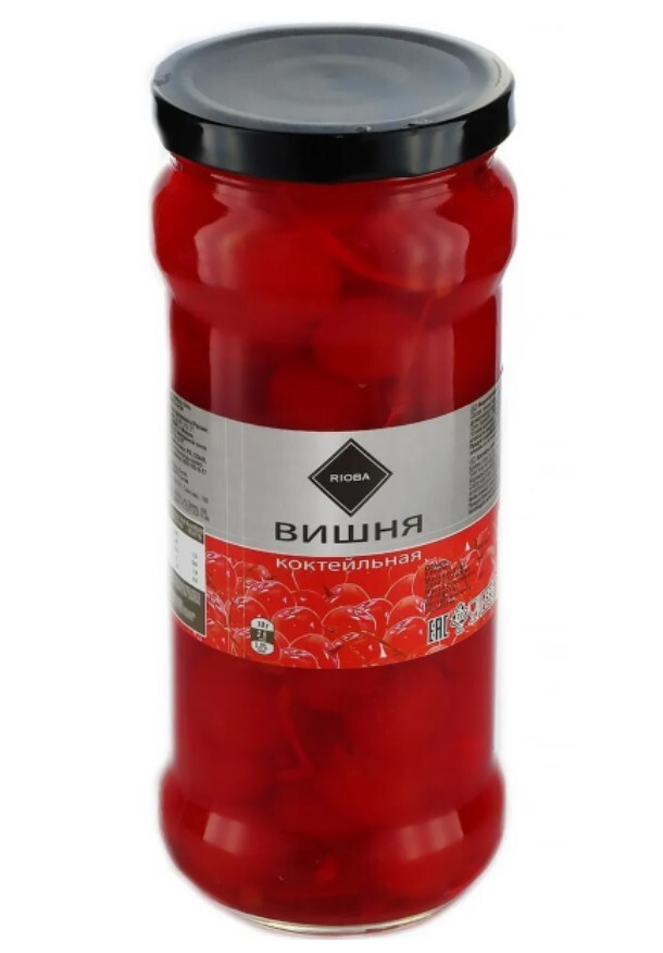 Вишня консервированная коктейльная RIOBA, 560 г - купить с доставкой по ...