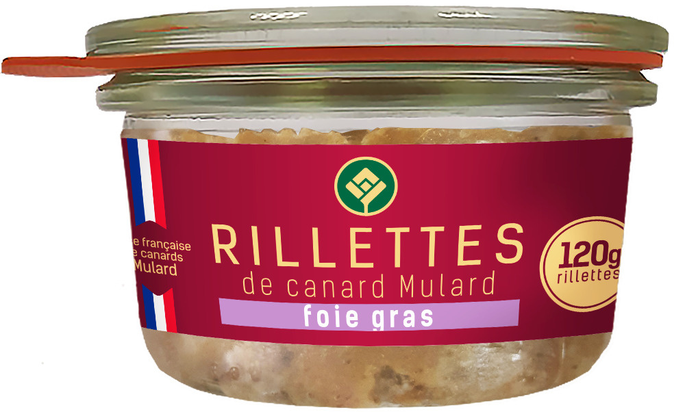 Рийет-паштет со сливочным фуа-гра из мяса уток "Кон Фи" Галерея Вкуса Rillettes de canard foie gras премиум #1