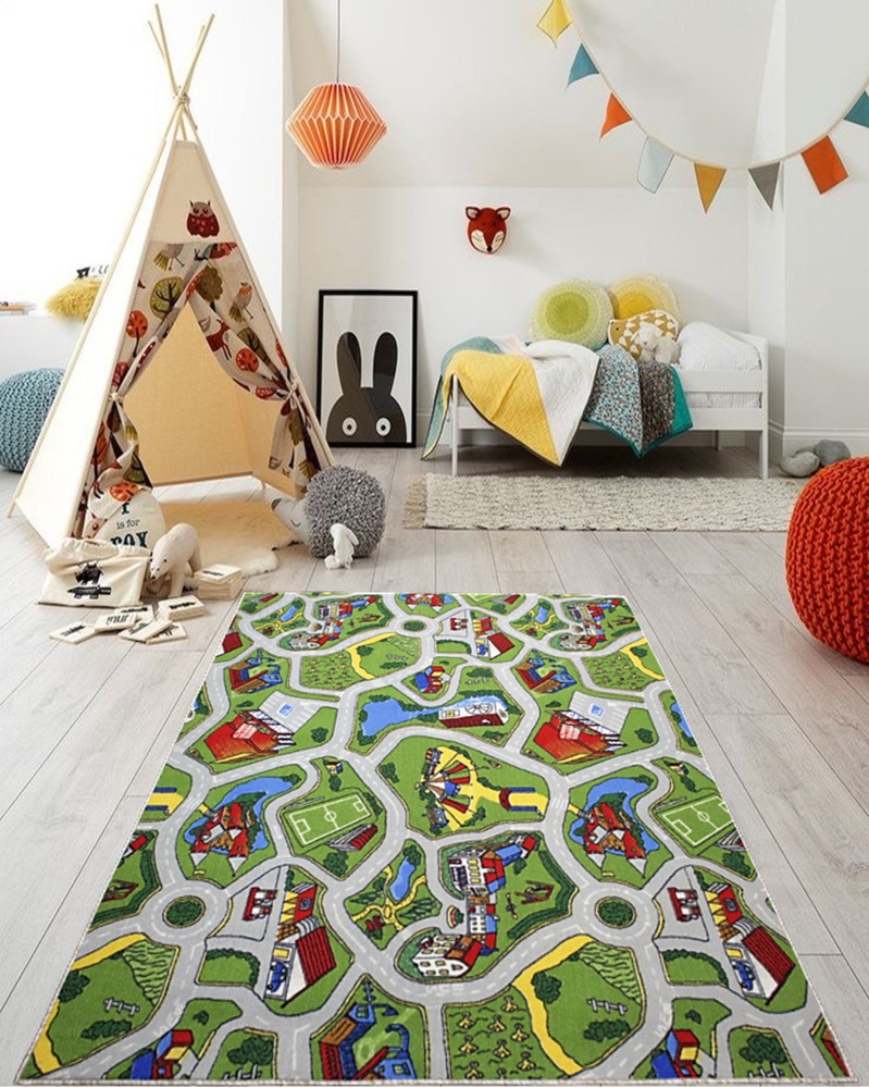 Коврик для детской , ковёр безворсовый , игровой ковер в детскую комнату, развивающий , Carpet World #1