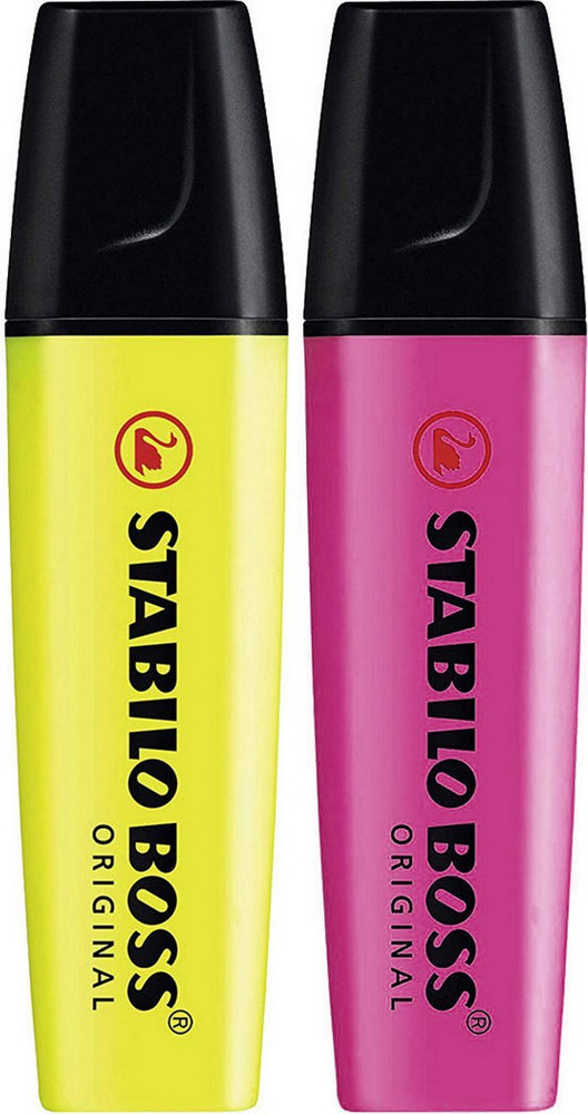 Набор текстовыделителей STABILO BOSS ORIGINAL, 2-5мм, желтый, сиреневый ...