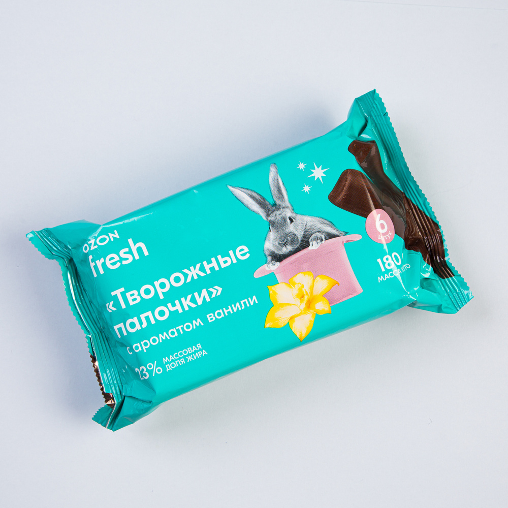 Творожные палочки Ozon fresh глазированные, с ванилью, 180 г #1