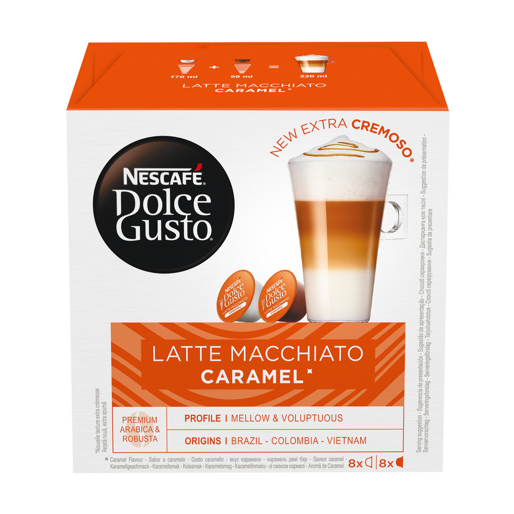 Кофе капсульный Nescafe Dolce Gusto Caramel Latte Macchiato, 16 капсул (8 порций)  #1