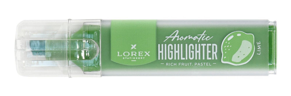 Маркер-текстовыделитель LOREX "Aromatic", 1-3,5 мм, пастельный мятный скошенный, прозрачный корпус (LXTMA-RFPG) #1