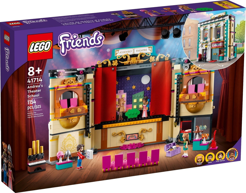 Конструктор LEGO Friends 41714 Театральная школа Андреа / игровой набор  детский лего фрэндс для девочек и мальчиков / 1154 детали, с фигурками -  купить с доставкой по выгодным ценам в интернет-магазине OZON (664759250)