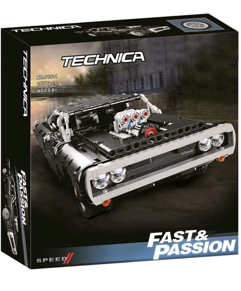 Конструктор/ Техник/ Dodge Charger Доминика Торетто/ 1077 деталей ...