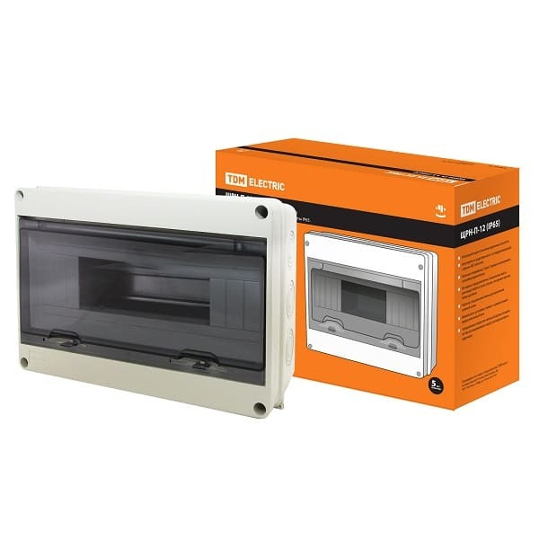 Бокс ЩРН-П TDM 12 модулей, навесной, пластик, IP65 - купить по выгодной ...